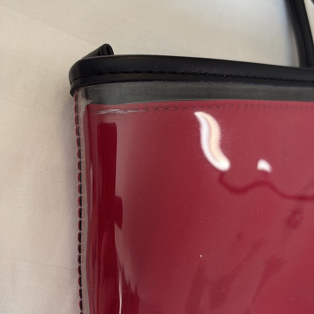 Calvin Klein Mallory Clear Red and Black Tote - Picture 14 of 15